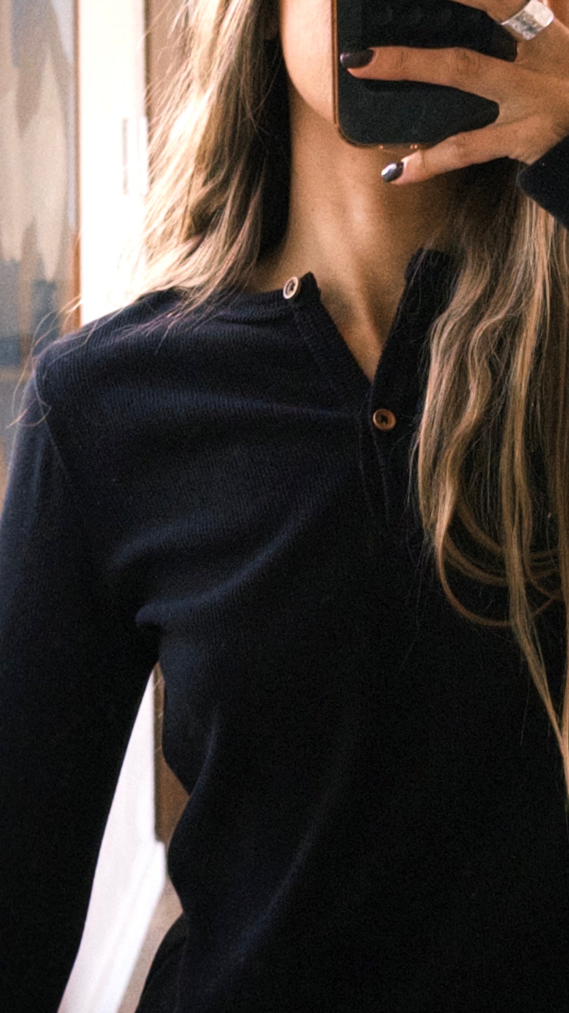 REMERA RIB NEGRA