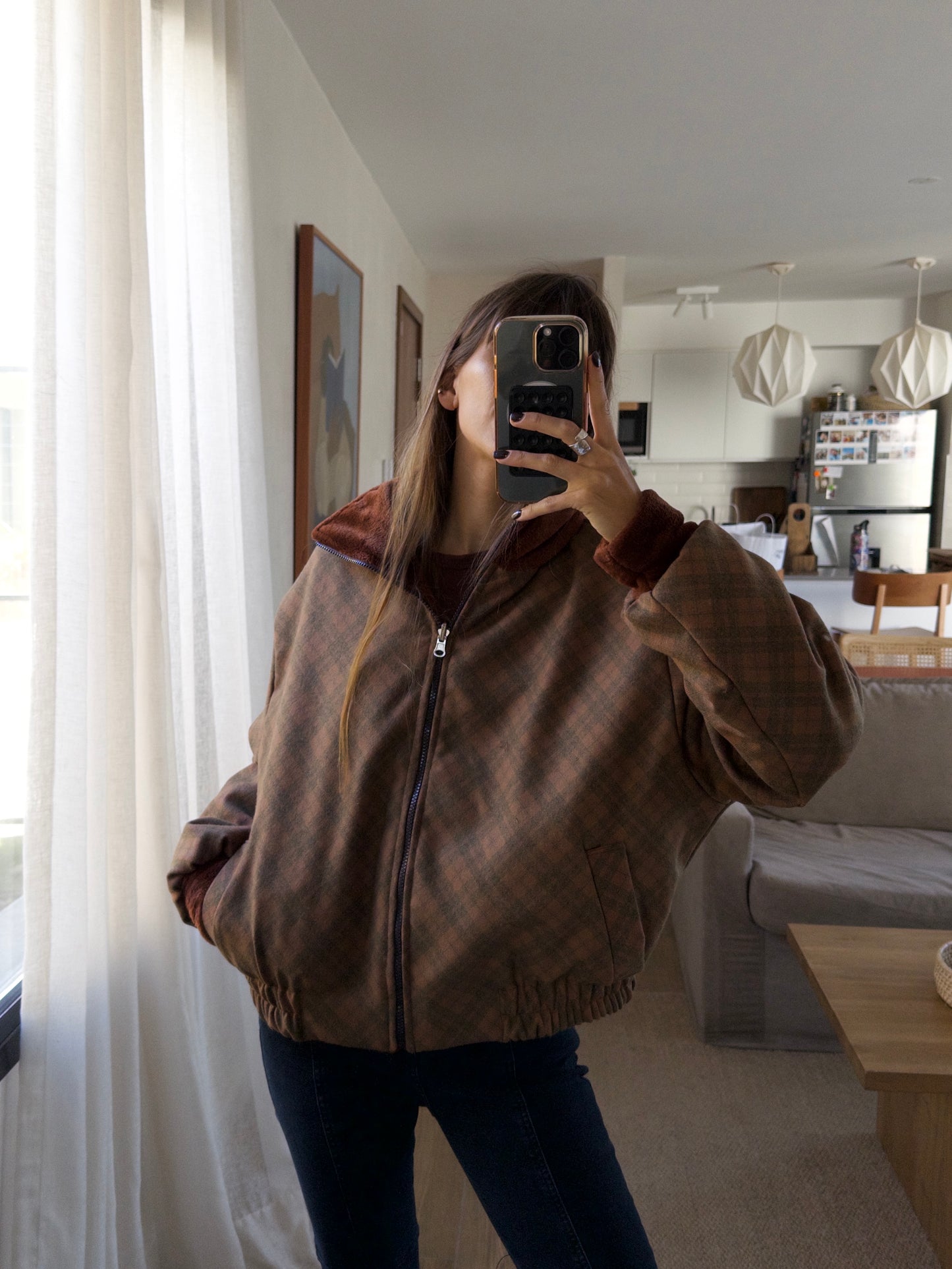 CAMPERA REVERSIBLE MARRÓN