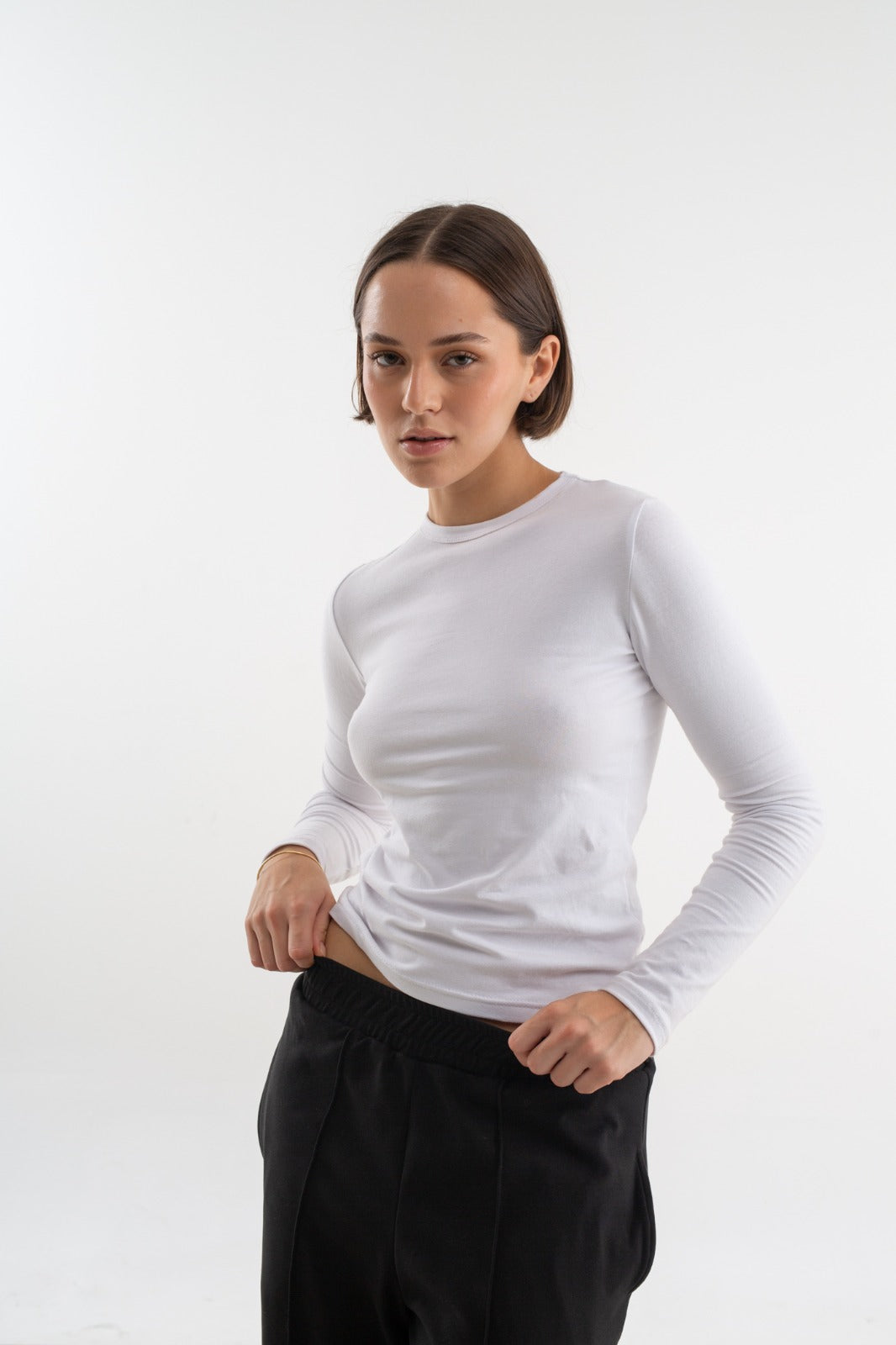 REMERA MANGA LARGA BLANCA
