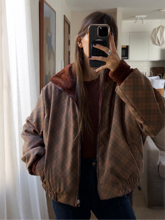 CAMPERA REVERSIBLE MARRÓN