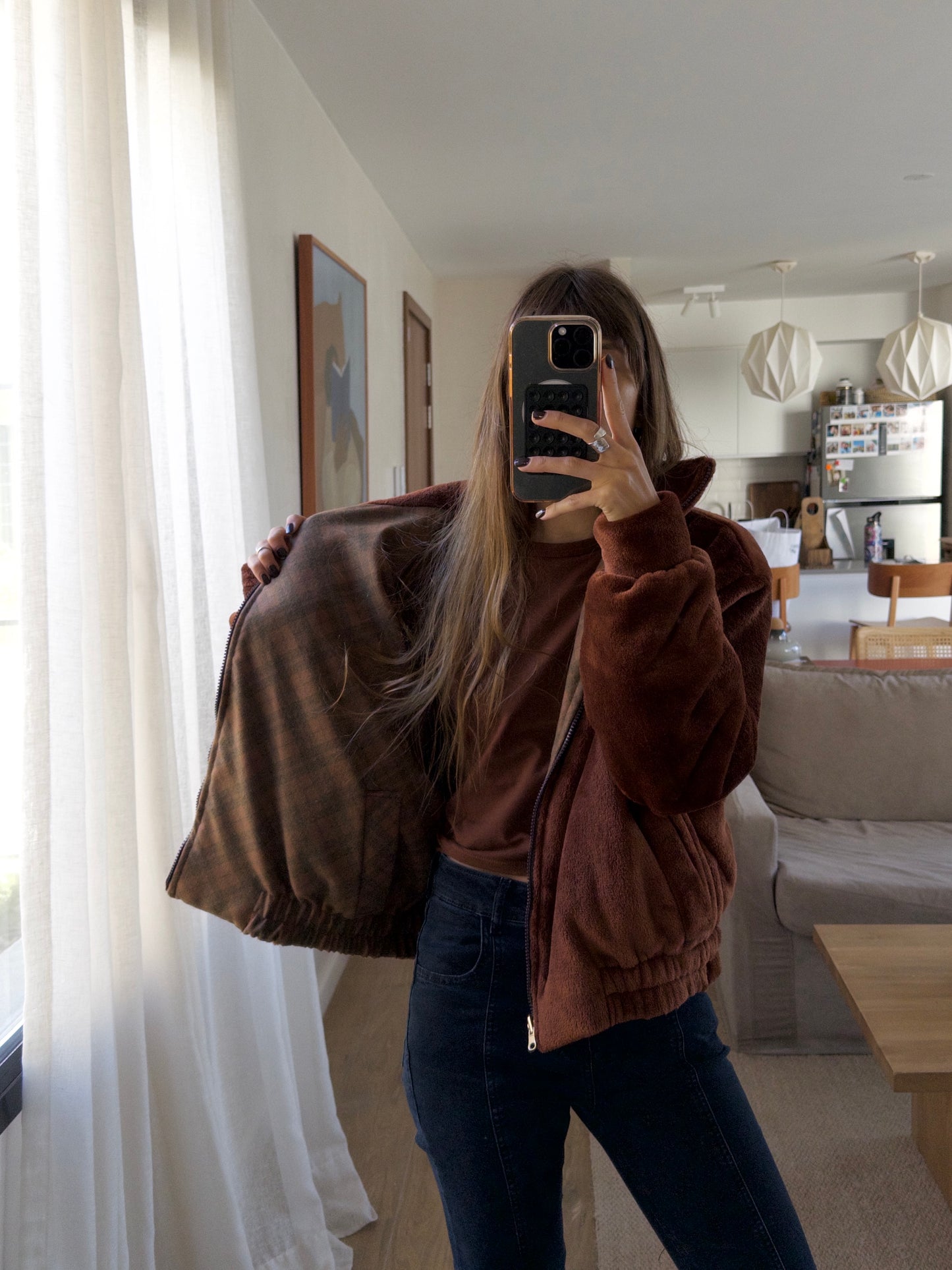 CAMPERA REVERSIBLE MARRÓN