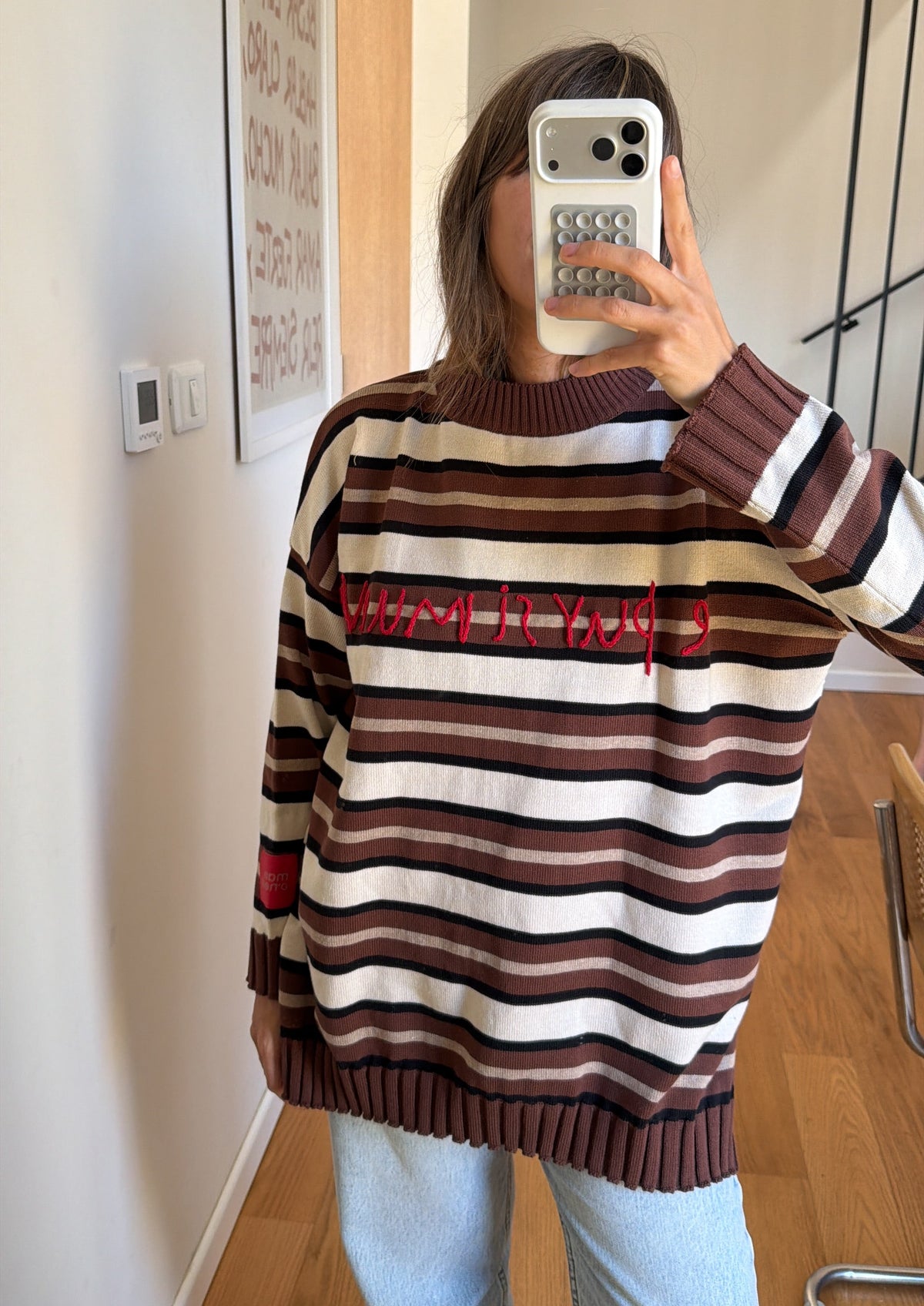 SWEATER GALILEO RAYAS CHOCO