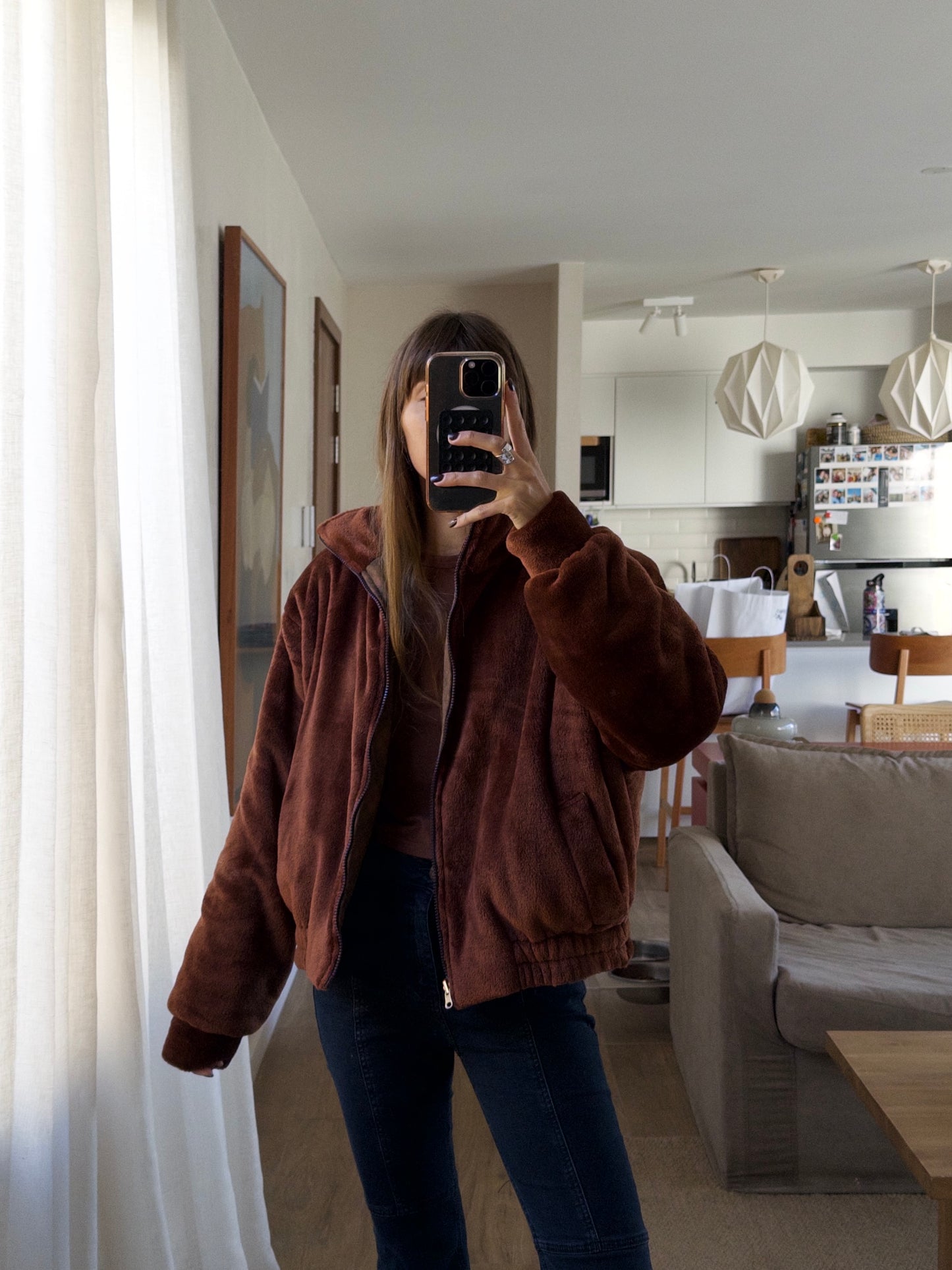 CAMPERA REVERSIBLE MARRÓN