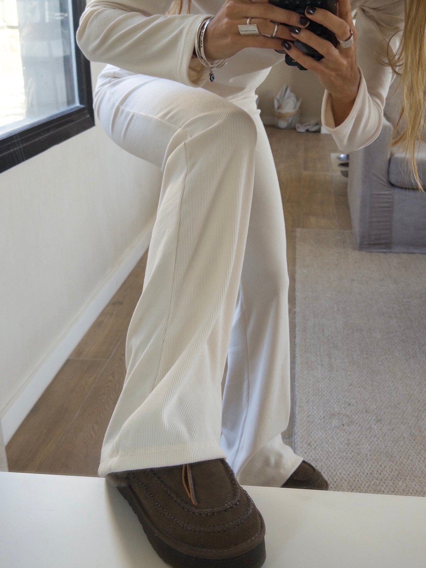 CALZA RIB OFF WHITE