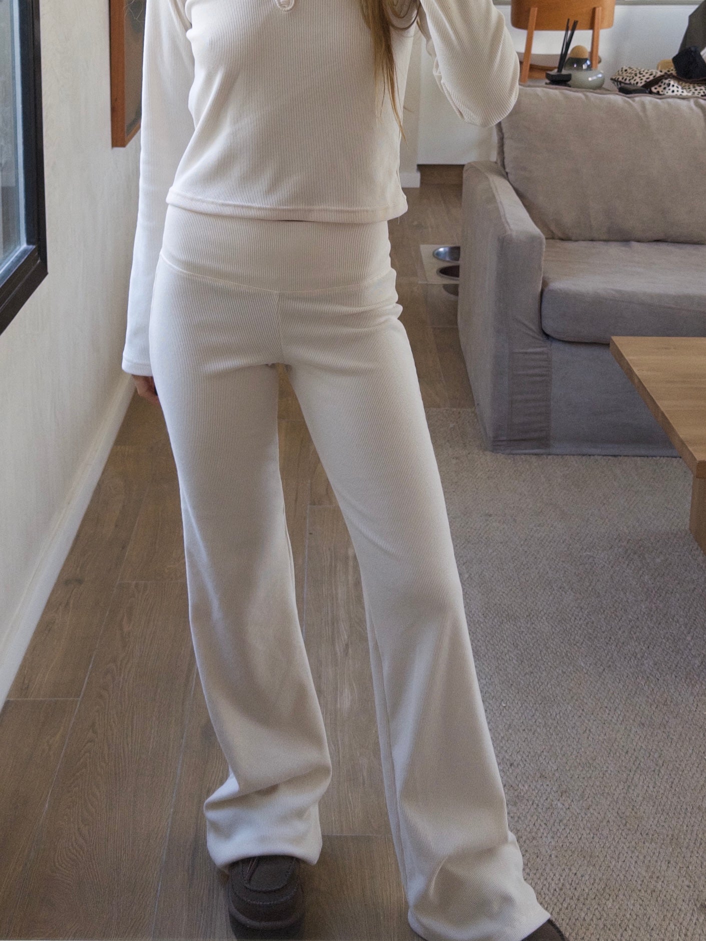 CALZA RIB OFF WHITE