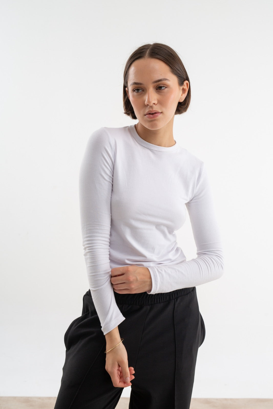 REMERA MANGA LARGA BLANCA
