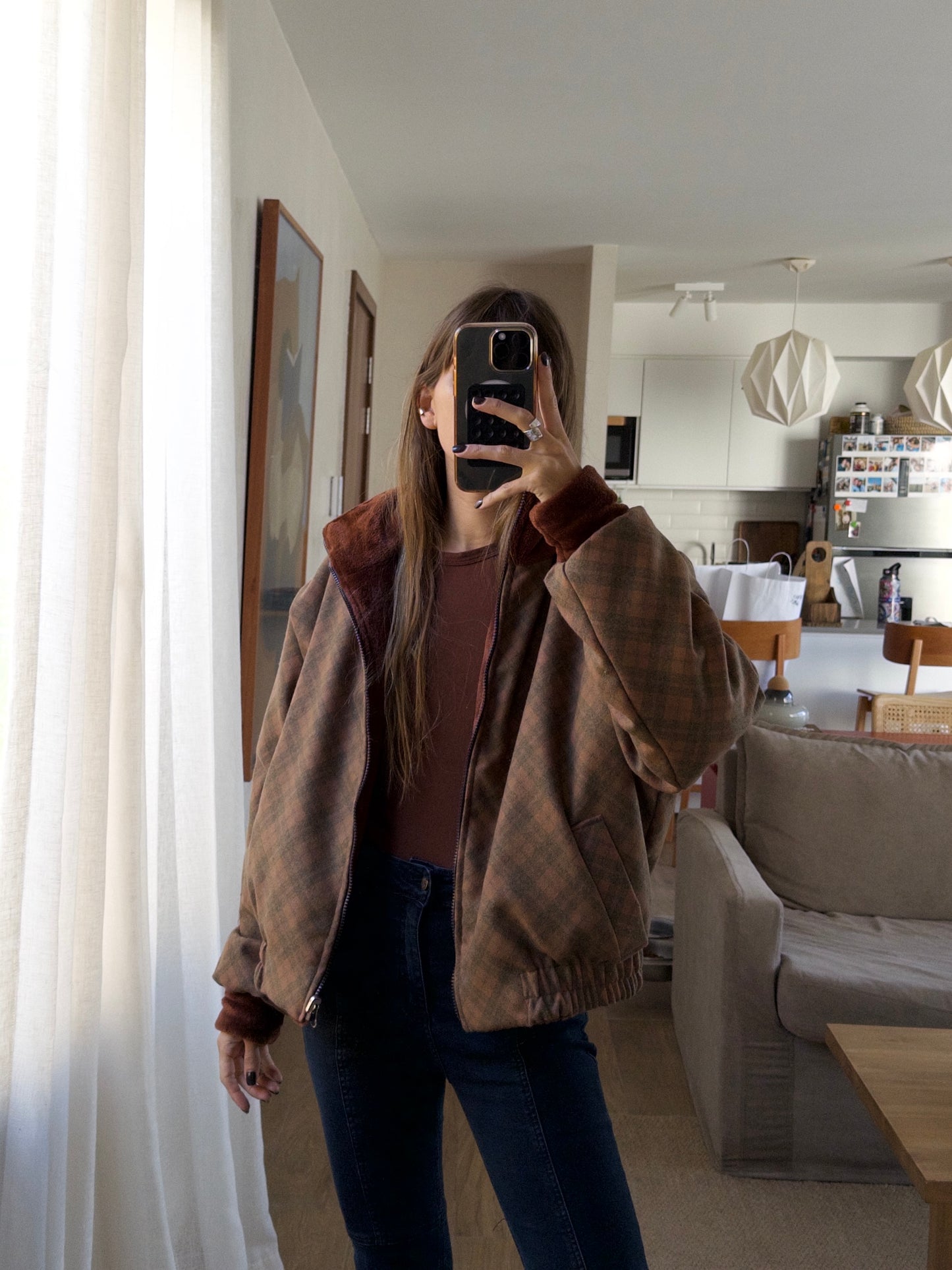 CAMPERA REVERSIBLE MARRÓN
