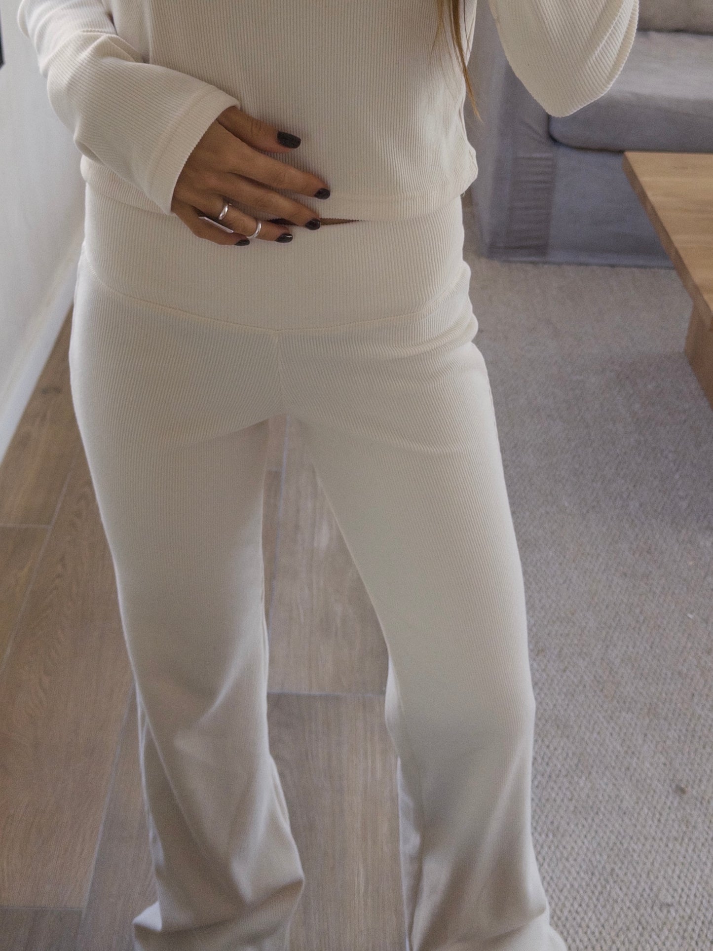 CALZA RIB OFF WHITE
