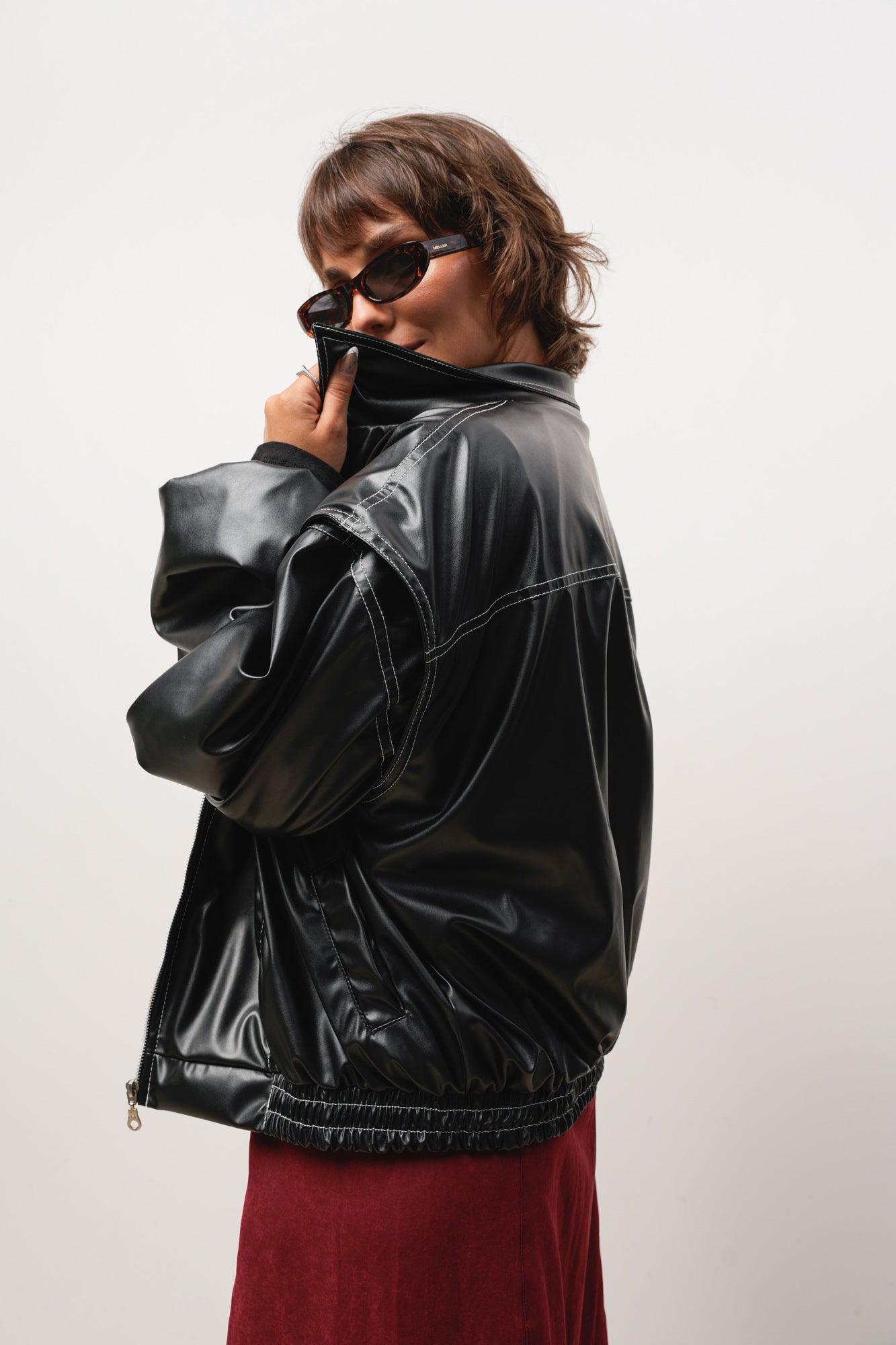 CAMPERA CUERINA NEGRA