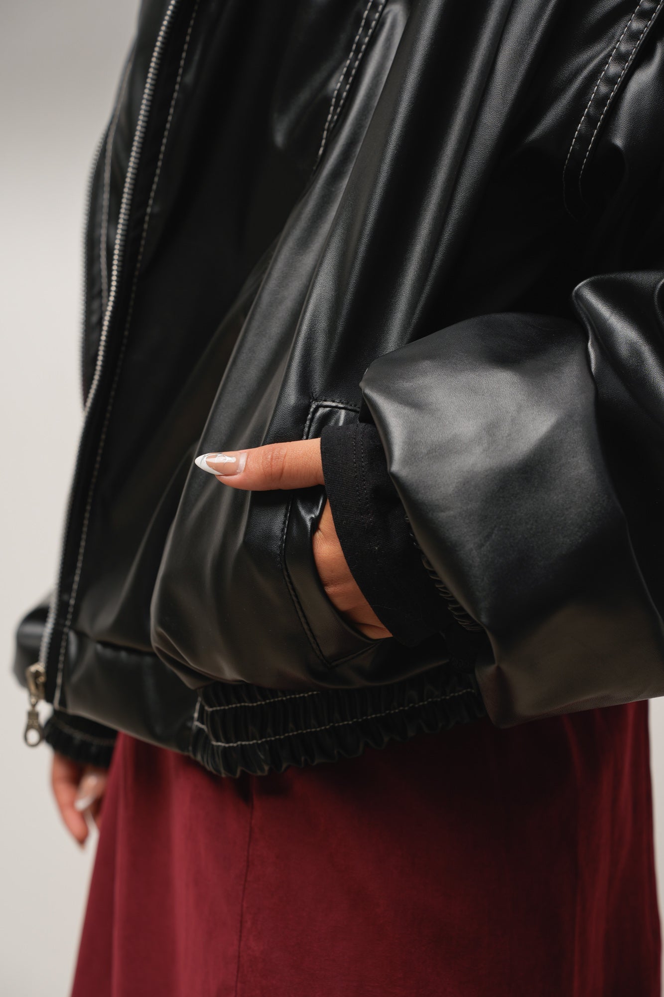 CAMPERA CUERINA NEGRA