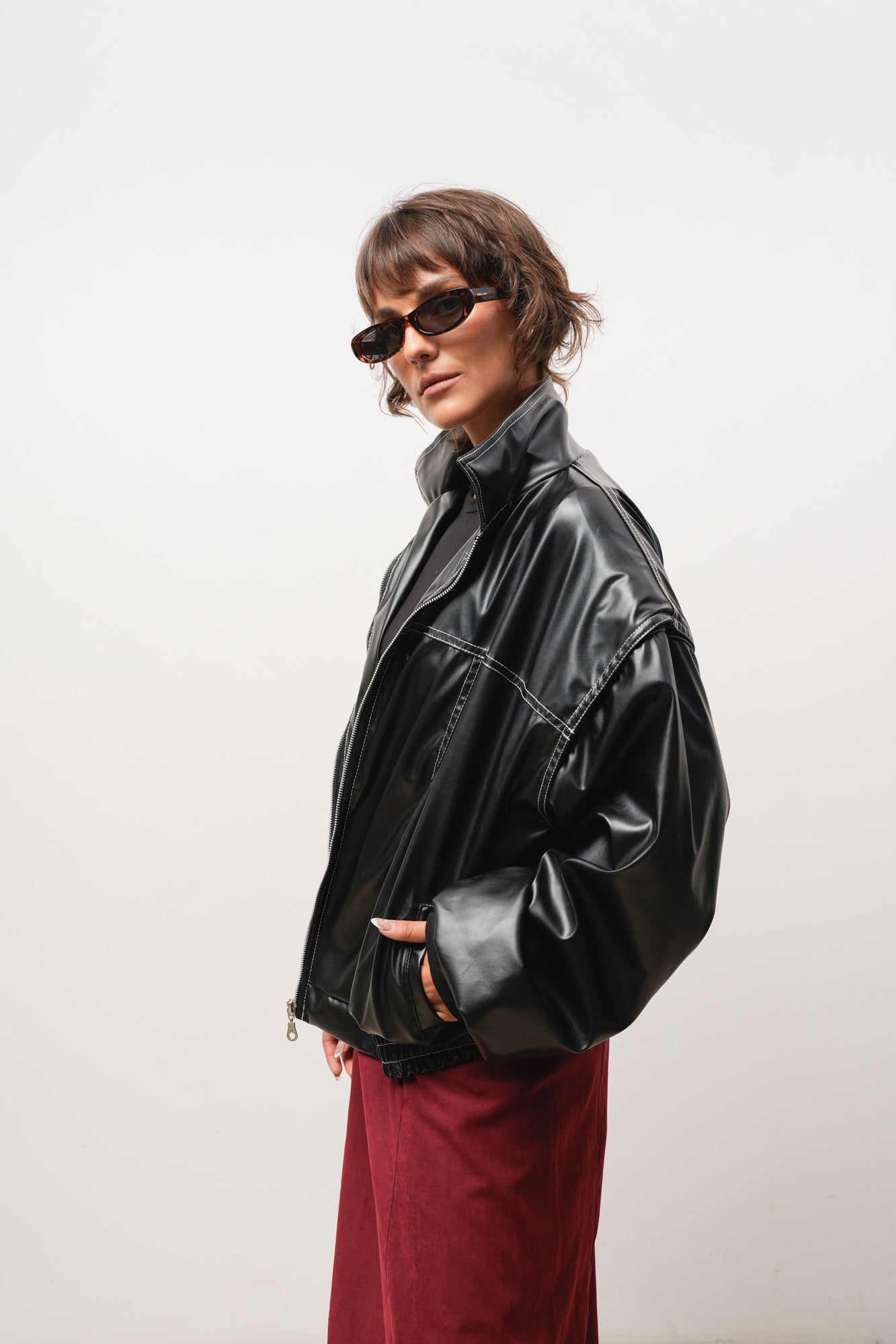 CAMPERA CUERINA NEGRA