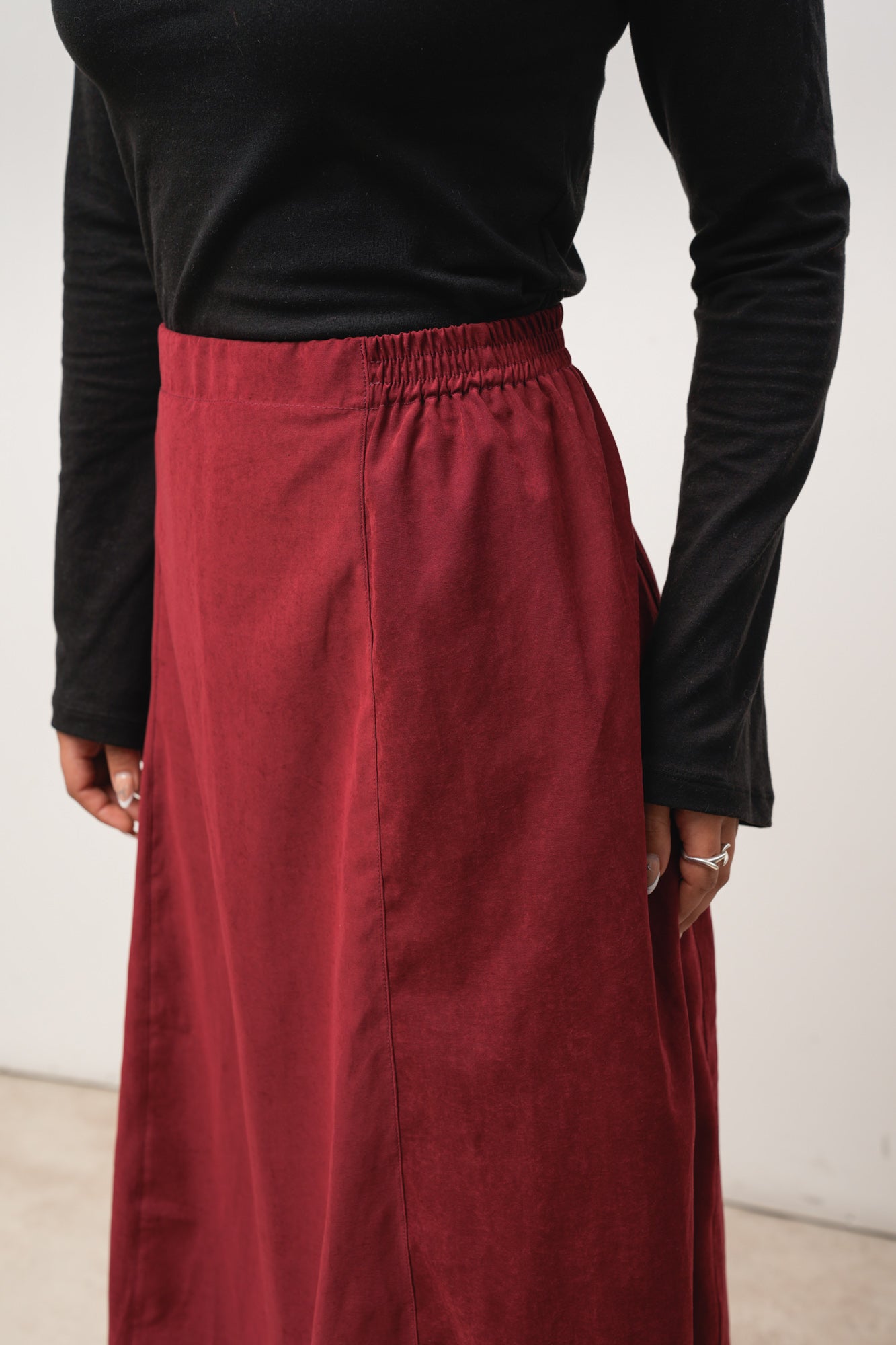 POLLERA BORDO