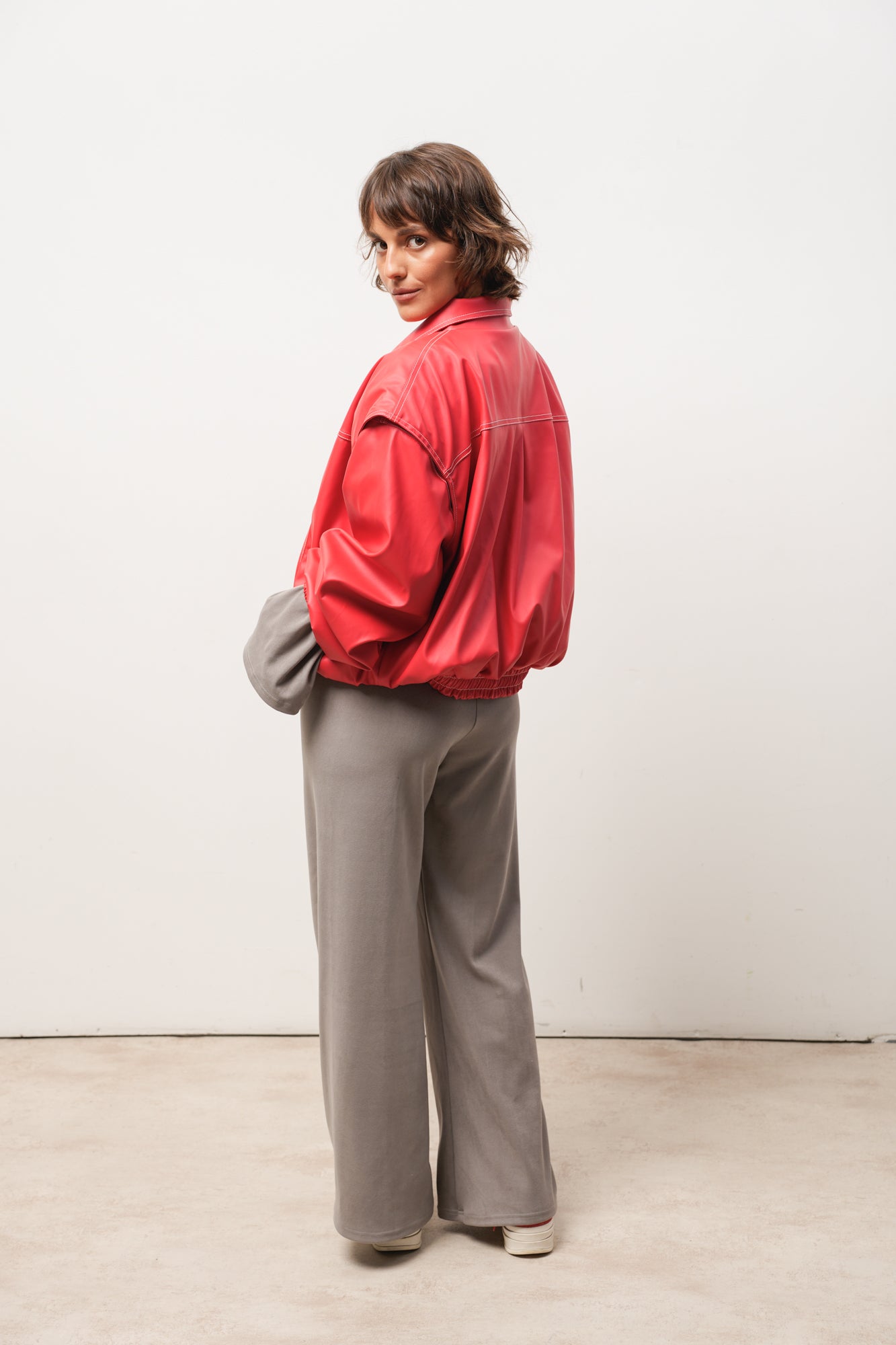CAMPERA CUERINA ROJA