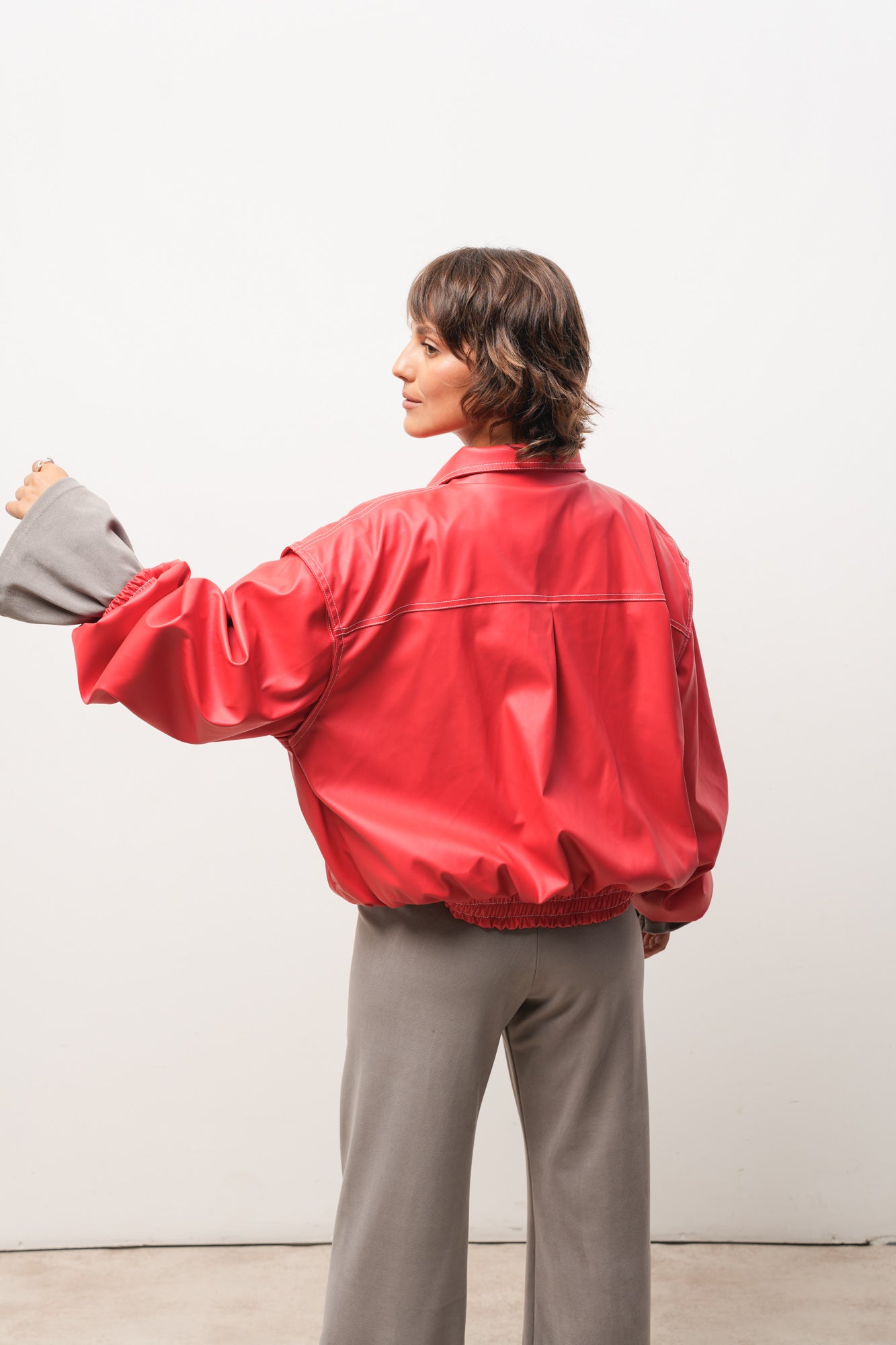 CAMPERA CUERINA ROJA