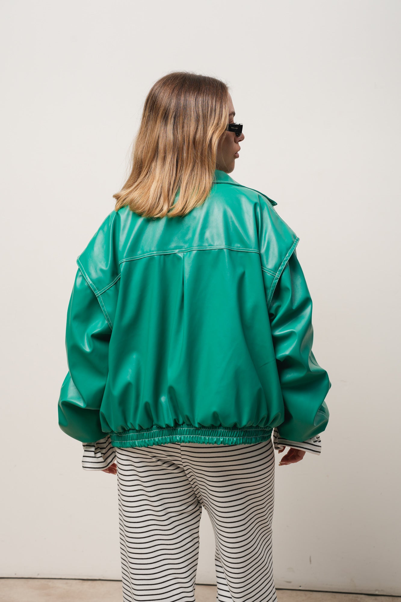 CAMPERA CUERINA VERDE