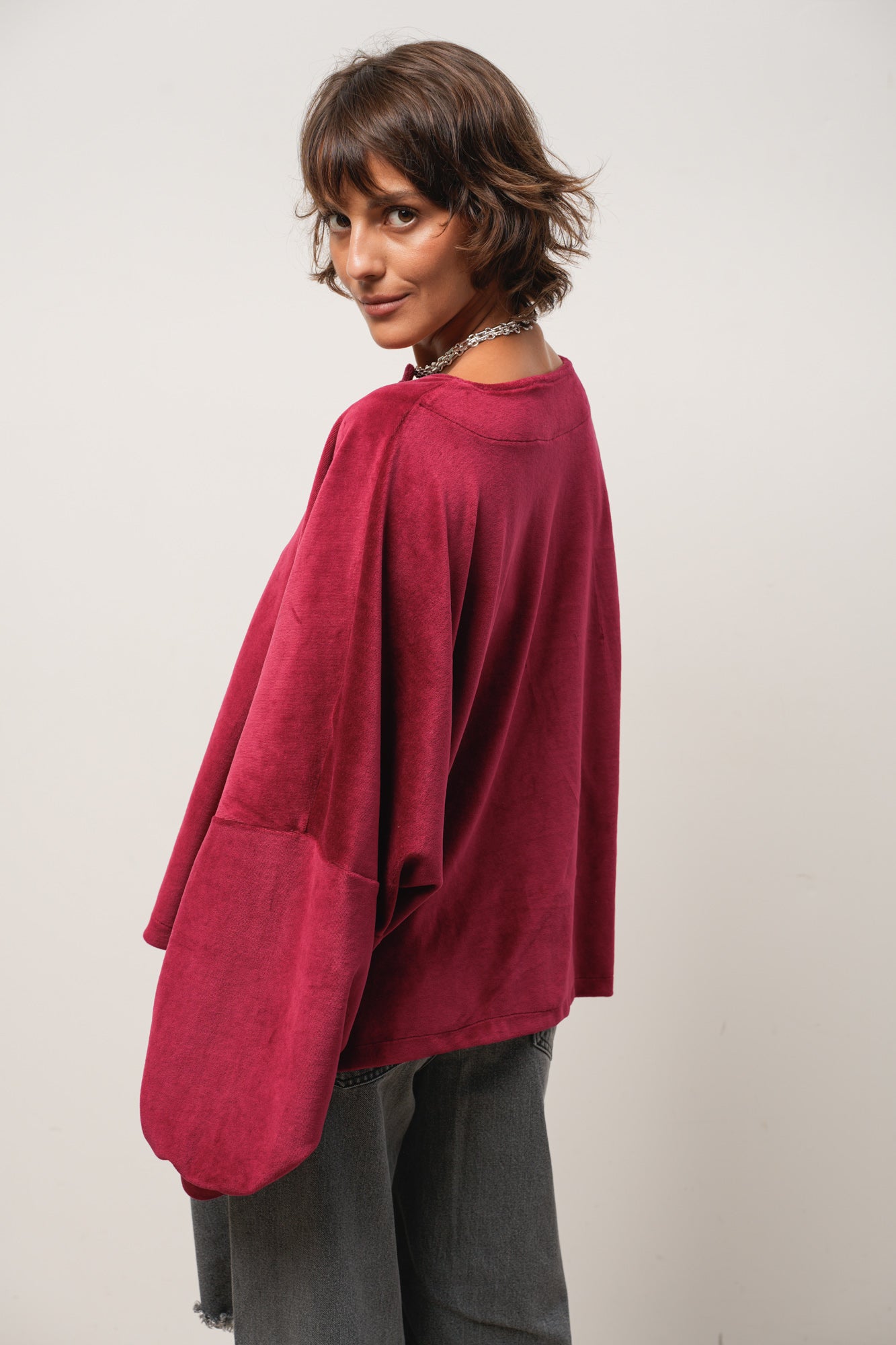 CAMISA PLUSH BORDO